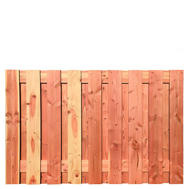 JWOODS Tuinscherm Red Wood 19-planks 180x130 cm Geschaafd