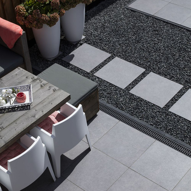 GeoCeramica 60x60x4 cm Impasto Grigio