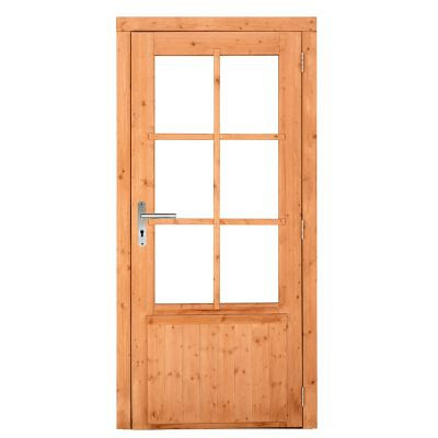 JWOODS Red Wood Enkele 6-ruits deur incl. beslag 100x205 cm, Rechtsdraaiend