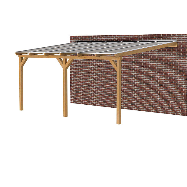 Jwoods DHZ Veranda polycarbonaat 606x400cm, aabouw