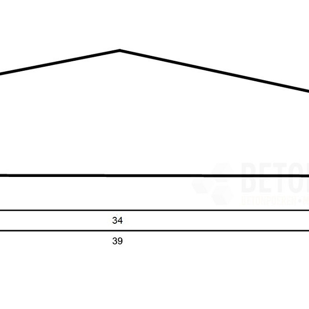 muurafdekb 39x100 zwart beton