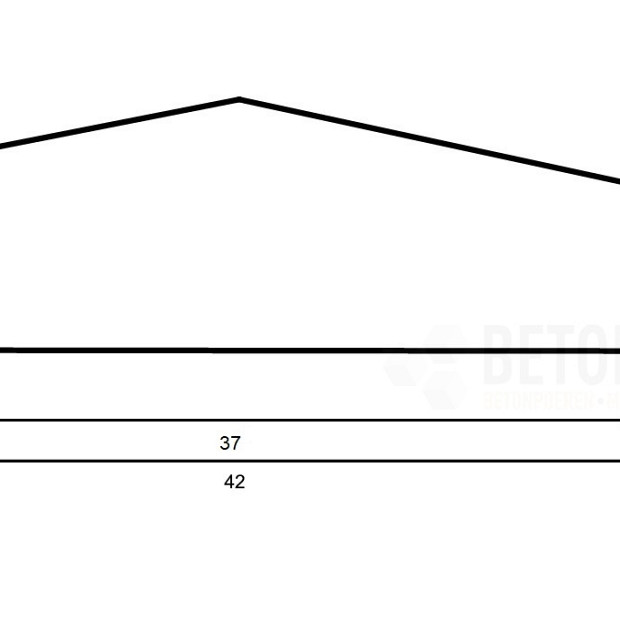 muurafdekb 42x100 zwart gecoat