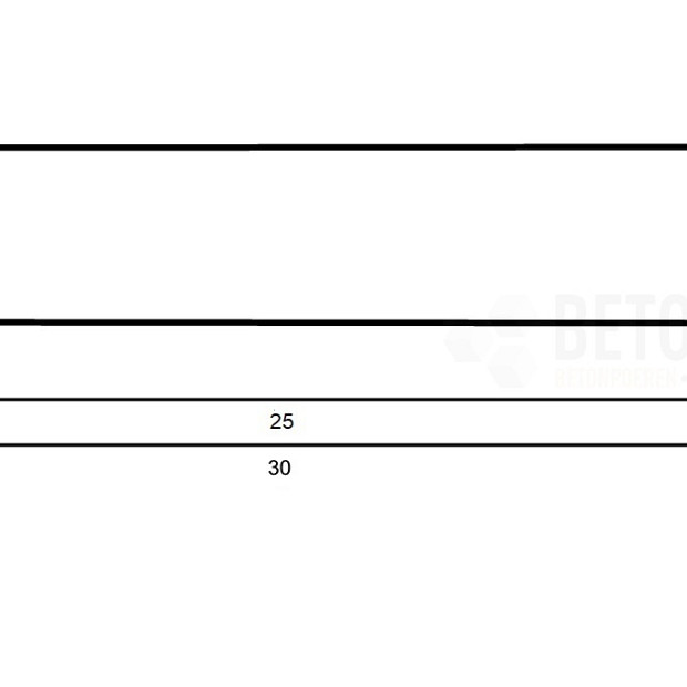 muurafdekb vlak 30x100x5 zwart beton