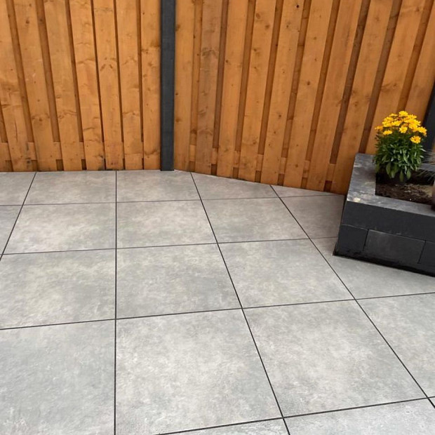 Actietegel keramiek op beton 60x60x4 cm Style Grigio