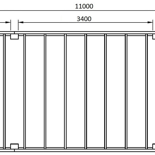 JWOODS Buitenverblijf XL Modern 1100x354 cm