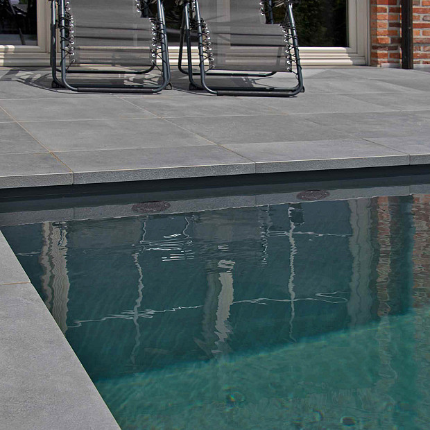 CeraLuxe 90x90x3 cm Belgian Bluestone Grigio  Nog maar 49m2