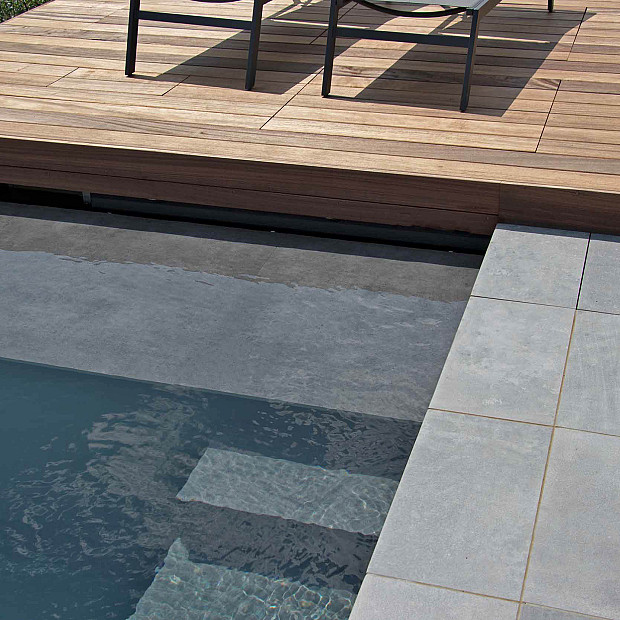 CeraLuxe 90x90x3 cm Belgian Bluestone Grigio  Nog maar 49m2