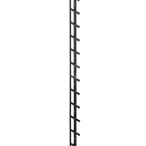 Flex Fence rvs zelfbouwpakket excl. hout, raillengte 220 cm., zwart gecoat