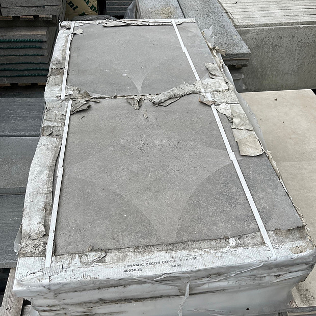 Restpartij Edam: 2,52 m2 Keramische Tegel 'TRE' Concrete Decor 60x60x3 cm Ash