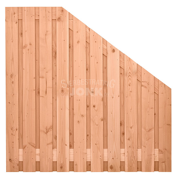 Tuinscherm Zwarte Woud geschaafd onbehandeld Douglashout 21-planks verloop 180x90/180 cm