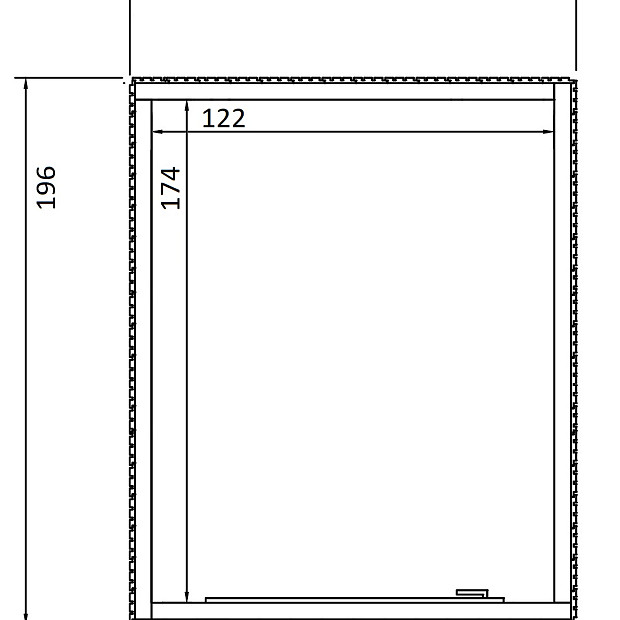 JWOODS Berging 144x196 cm, Geschaafd met verticaal triple rabat zwart