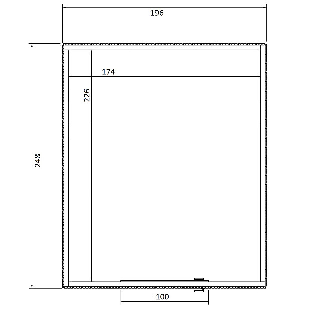 JWOODS Berging 196x248 cm, Geschaafd met verticaal triple rabat naturel