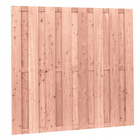 Douglas Tuinscherm 15-planks 180x180 cm, fijnbezaagd