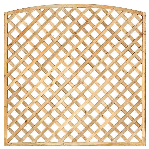 Trellis diagonaal met tooglijst, 180x180 cm, geïmpregneerd geschaafd grenen