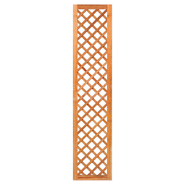 Trellis diagonaal met lijst, 40x180 cm, onbehandeld, geschaafd hardhout