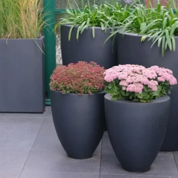 Plantenbak Canna met bodem polyester Ø80x100 cm