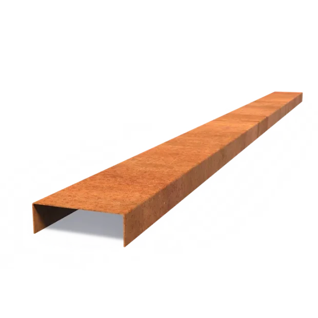 Overzetprofiel recht Cortenstaal 2 mm 230x15,4x5 cm