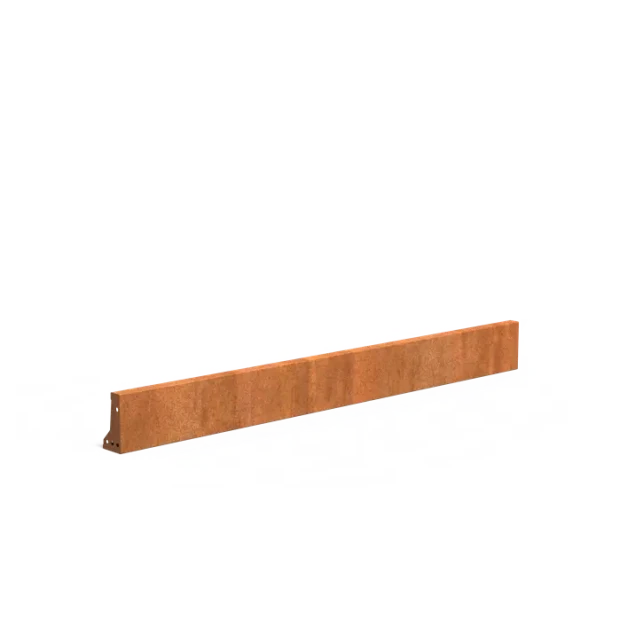 Keerwand recht Cortenstaal 2 mm 200x20 cm
