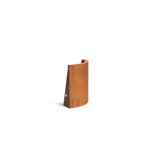 Keerwand buitenbocht Cortenstaal 3 mm 50x50x60 cm