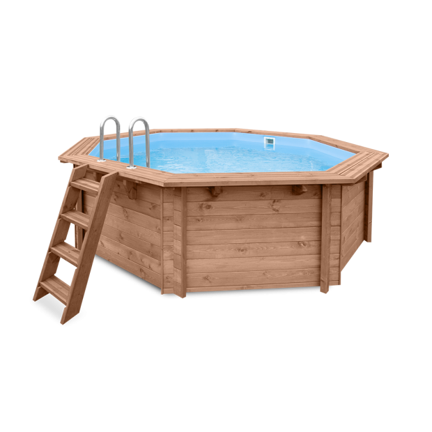 Luxe houten zwembad Cabana Beach 434x401x116 cm