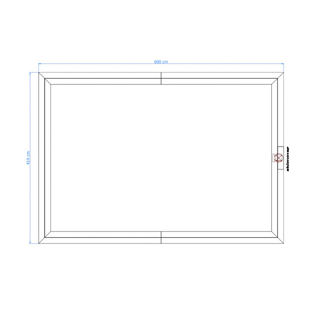 Luxe houten zwembad Playa Lagun 600x419x131 cm