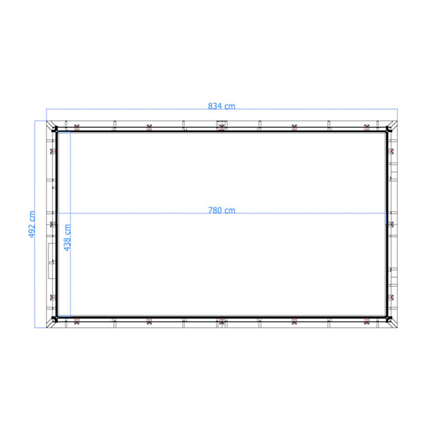 Luxe houten zwembad Playa Forti 834x492x138 cm