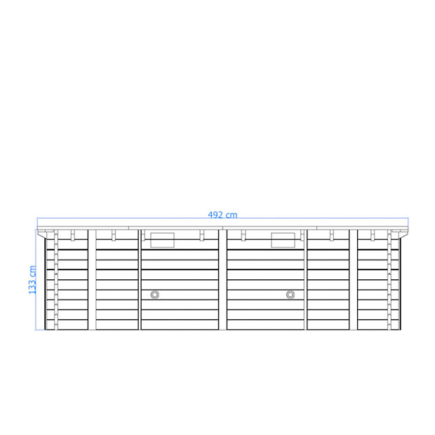 Luxe houten zwembad Playa Forti 834x492x138 cm