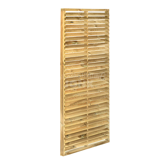 Tuinscherm Assen geschaafd geïmpregneerd grenen 34-planks, 90x180 cm