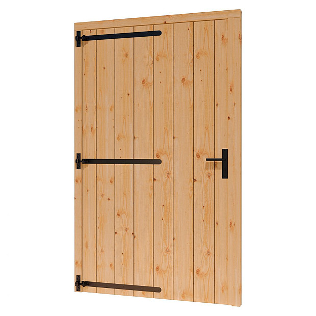 Douglas enkele dichte deur XL 120x212,9 cm met kozijn onbehandeld (Incl. Hang en Sluitwerk)