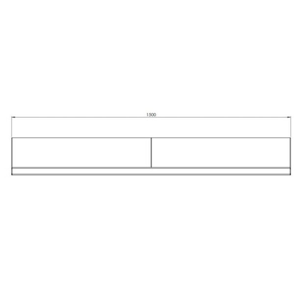 Cortenstaal keerwand recht 150x20x30 cm