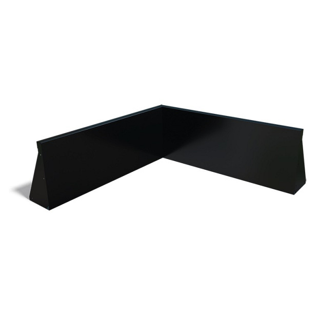 Gepoedercoat staal keerwand binnenhoek 100x100x30 cm antraciet grijs