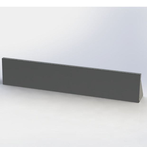 Gepoedercoat staal keerwand recht 150x25x40 cm wit