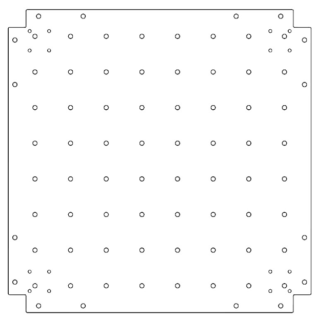 Verzinkt staal bodemplaat 70x70 cm