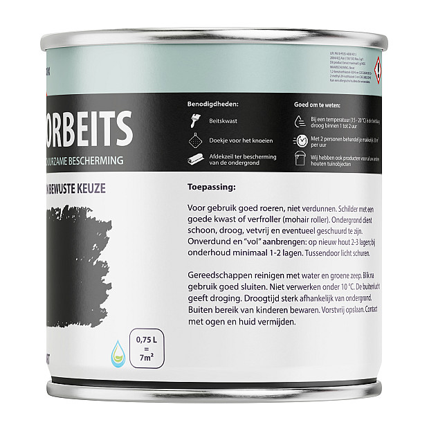 Houtdecorbeits Dekkend Zwart - 750 ml