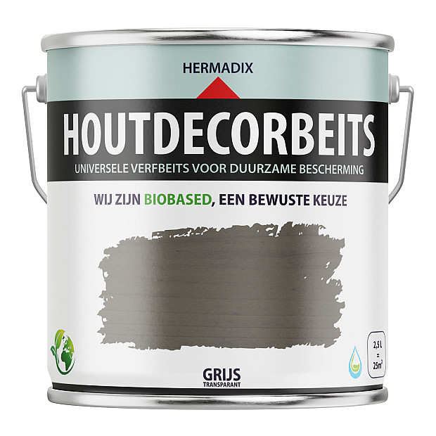 Houtdecorbeits Transparant Grijs - 2500 ml