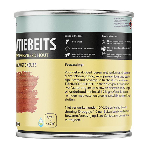 Tuindecoratiebe Zweeds Rood Transparant  - 750 ml