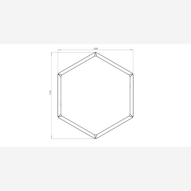 Cortenstaal zeshoekige plantenbak Denver 60, 119,3x103,9x80 cm