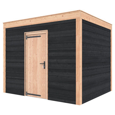 JWOODS Douglas Schuur 200x200 cm, Geschaafd met Zweeds Rabat Zwart