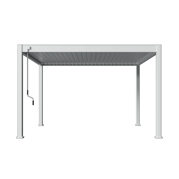 Shuttershade Aluminium Pergola 360x400x255cm White RAL 9016 Vrijstaand