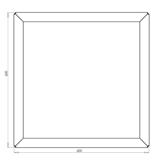 Cortenstaal vierkante plantenbak Miami 60x60x80 cm met bodemplaat