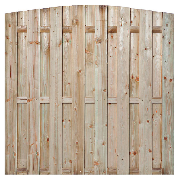 Grenen Tuinscherm 15 mm Toog Verticaal 165/180x180 cm actie