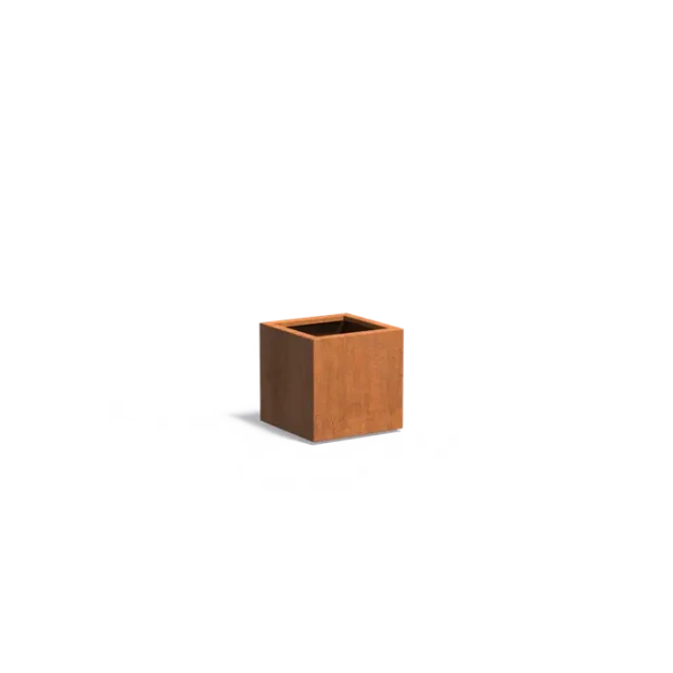 Plantenbak Carrez met bodem cortenstaal 50x50x50 cm
