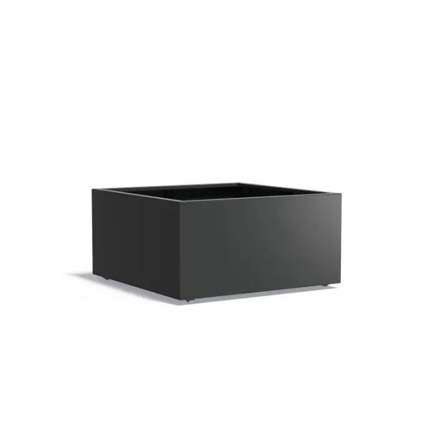 Plantenbak Carrez met wielen aluminium 120x120x60 cm