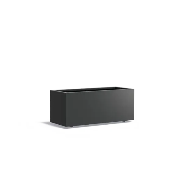Plantenbak Carrez met wielen aluminium 120x50x50 cm