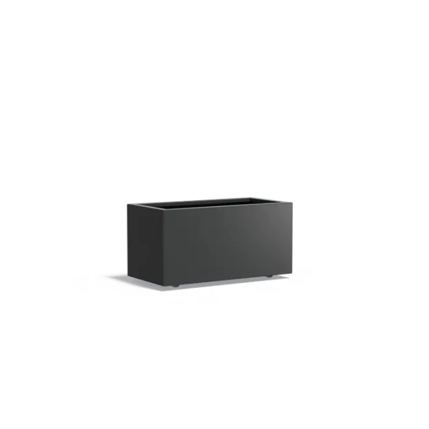 Plantenbak Carrez met wielen aluminium 100x50x50 cm