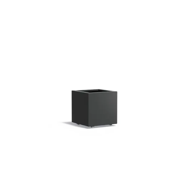 Plantenbak Carrez met wielen aluminium 50x50x50 cm