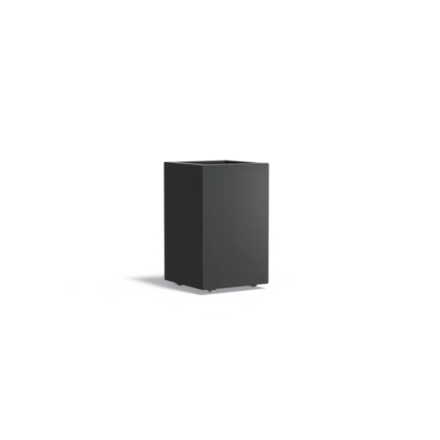 Plantenbak Carrez met wielen aluminium 50x50x80 cm