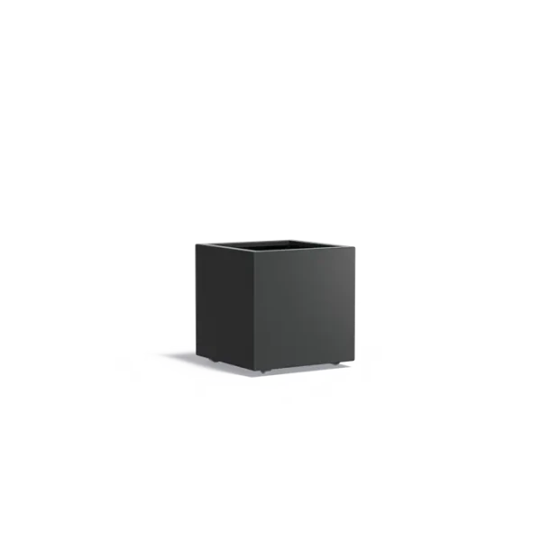 Plantenbak Carrez met wielen aluminium 60x60x60 cm