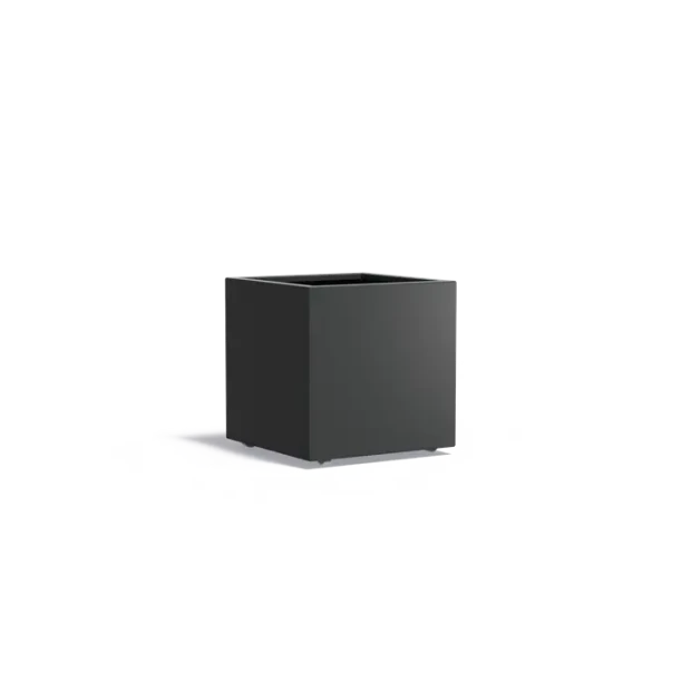 Plantenbak Carrez met wielen aluminium 70x70x70 cm