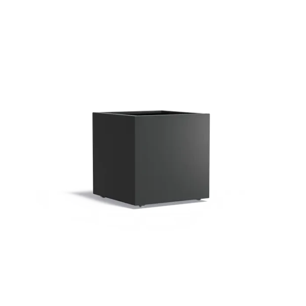 Plantenbak Carrez met wielen aluminium 80x80x80 cm